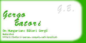 gergo batori business card