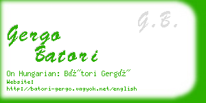 gergo batori business card